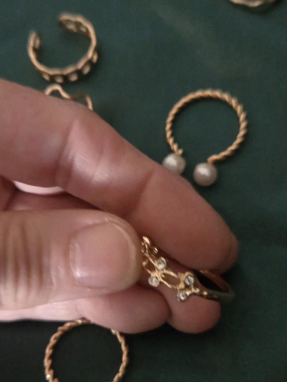 Gold-Tone Mixed Stackable Rings Set, Lot Of 120